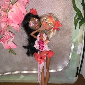 Unique Art Dolls with Floral Accents